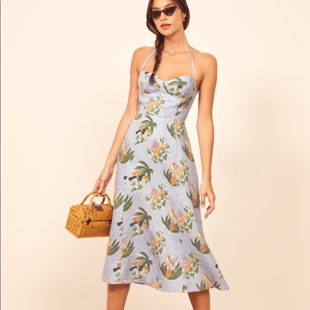 NWT Reformation Jana Dress in Yucatán print, Sz 6